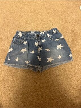 Gymboree Girls' Star Print Blue Denim Shorts